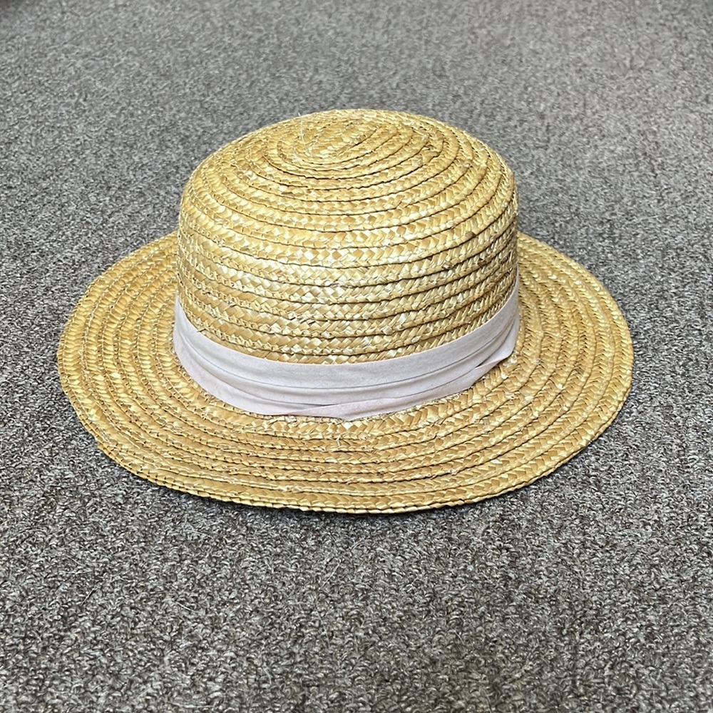 Straw boater hat